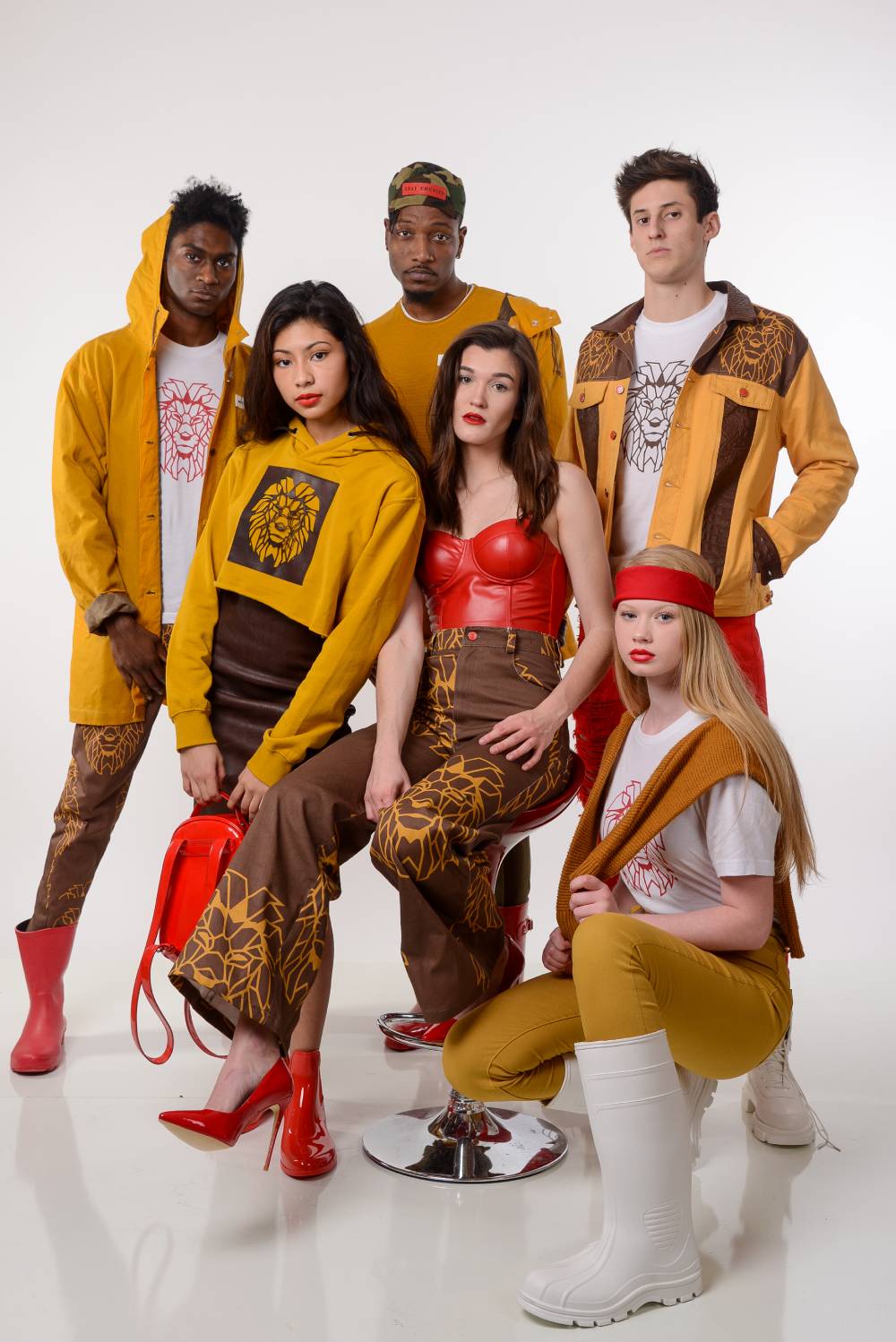 Gray Chenier Lion Logo Hoodie Black With Gold Lion Logo